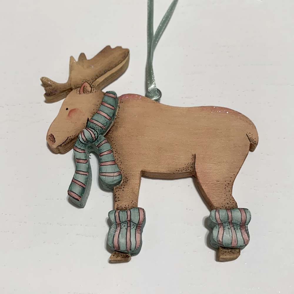 Alaska Moose wood ornament Mary Harper